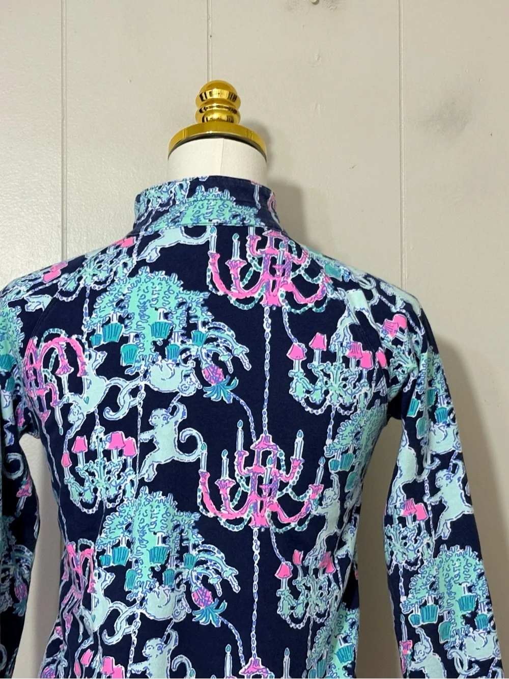 Lilly Pulitzer Kids Skipper Popover Monkey Trouble Jacket XL 14/16